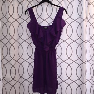 My Michelle Purple Ruffle Dress Small